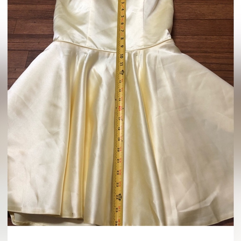 Stacees Cream Satin Fabric - Picture 4 of 9
